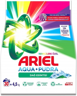 Ariel Aquapudra Dağ Esintisi Renklilere Özel Toz Çamaşır Deterjanı 4.5 kg