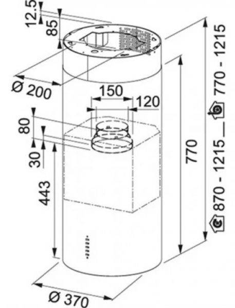 Franke Tube Plus FTU 3707 İ XS 3350588221 Davlumbaz