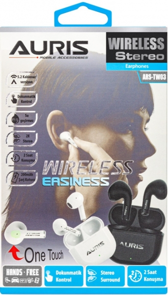 Auris ARS-TW03 Tam Kablosuz Kulaklık
