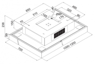 Silverline 4262 Skydoor Davlumbaz