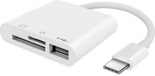 Alfais 5232 USB Type-C to SD MicroSD USB-A Dönüştürücü