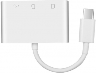 Alfais 5232 USB Type-C to SD MicroSD USB-A Dönüştürücü
