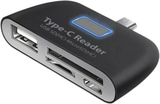 Alfais 4941S USB 3.1 Type-C to USB-A Micro USB SD MicroSD Dönüştürücü