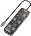 Wiwu CB008 Cyber Type-C to USB 3.0 HDMI PD RJ45 SD MicroSD resim