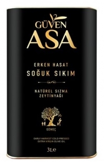 Güven Asa Erken Hasat Soğuk Sıkım Natürel Sızma Zeytinyağı 3 lt