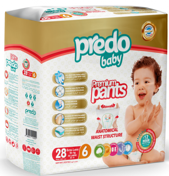 Predo Baby Premium Pants 6 Beden 28 Adet Bebek Bezi (Extra Large)