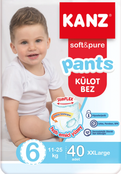 Kanz Soft&Pure Külot 6 Beden 40 Adet Bebek Bezi