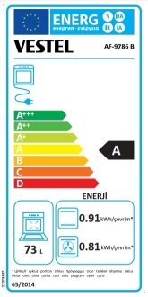 Vestel AF-9786 B Ankastre Fırın
