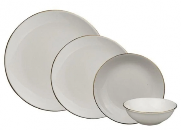Nehir Beyaz 24 Parça Yemek Takımı