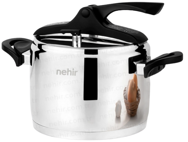 Nehir Silver Trend Düdüklü Tencere (6 Litre)