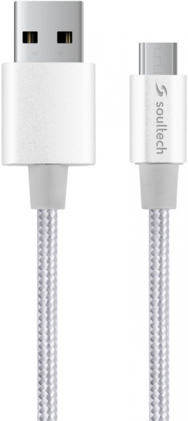 Soultech 2A Micro Metal Rope Platinum Şarj Kablosu