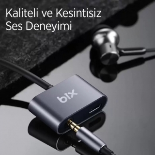 Bix ADP-07 Pro Type-C to 3.5mm Kulaklık PD Dönüştürücü