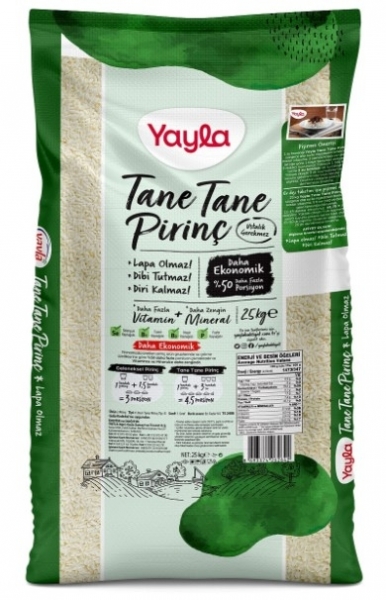 Yayla Tane Tane Pirinç 25 kg