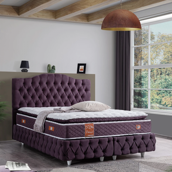 Cesur Viyana Premium Pedli 180x200 Baza+Başlık+Yatak Seti
