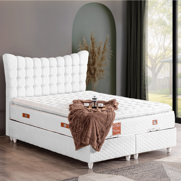 Cesur Gondol Premium Pedli 160x200 Baza+Başlık+Yatak Seti