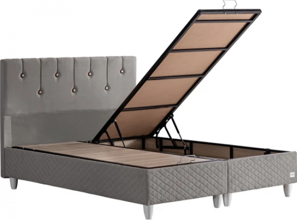 Cesur Lale Premium Pedli 150x200 Baza+Başlık+Yatak Seti