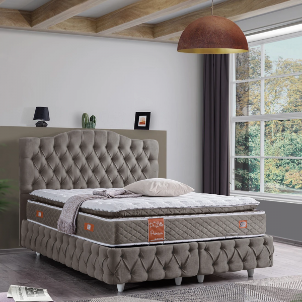 Cesur Viyana Premium Pedli 160x200 Baza+Başlık+Yatak Seti