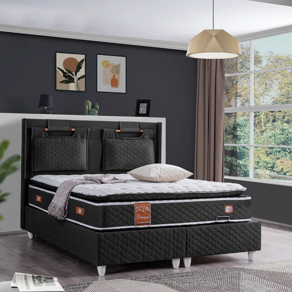 Cesur Venedik Premium Pedli 120x200 Baza+Başlık+Yatak Seti