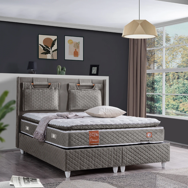 Cesur Venedik Premium Pedli 90x190 Baza+Başlık+Yatak Seti