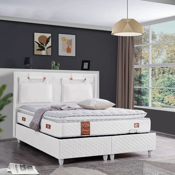 Cesur Venedik Premium Pedli 90x190 Baza+Başlık+Yatak Seti