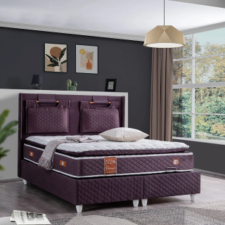 Cesur Venedik Premium Pedli 90x190 Baza+Başlık+Yatak Seti