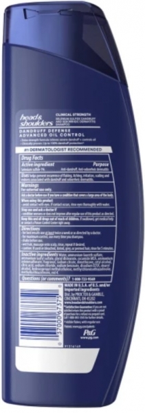 Head & Shoulders Clinical Strength Kepek Savunma Yağ Kontrolü 400 ml Şampuan