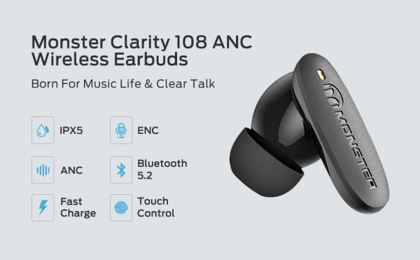 Monster Clarity 108 Tam Kablosuz Kulaklık