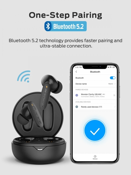 Monster Clarity 108 Tam Kablosuz Kulaklık