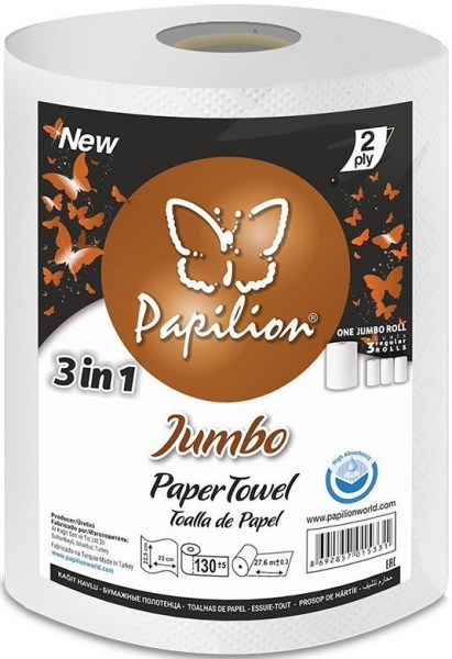 Papilion Extra Eco Jumbo 3 in 1 Kağıt Havlu
