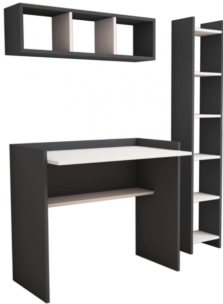 Bimossa U1030 Nurbanu Antrasit/Beyaz Çalışma Masası
