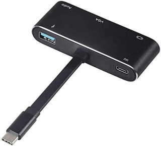 Alfais 4348 USB 3.1 Type-C to HDMI VGA USB 3.0 Dönüştürücü