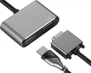 Alfais 4728 USB 3.1 Type-C to HDMI VGA Dönüştürücü