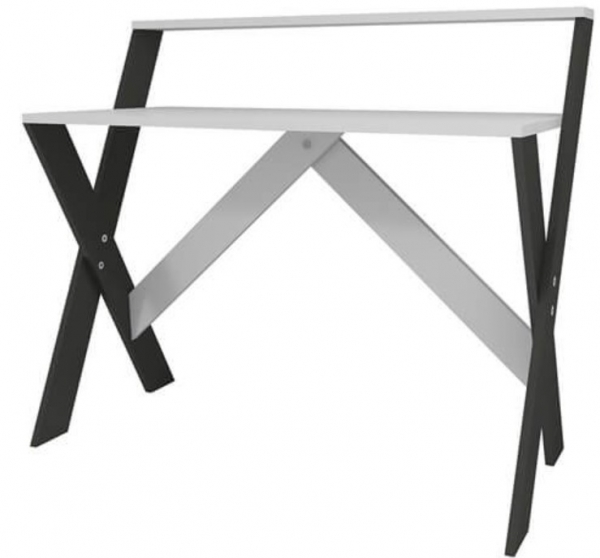 Enda Home X Ayaklı Çalışma Masası (Beyaz / Antrasit)