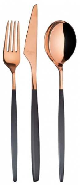 Aryıldız Studio Prestige Bronz Siyah 24 Parça Çatal Kaşık Bıçak Takımı