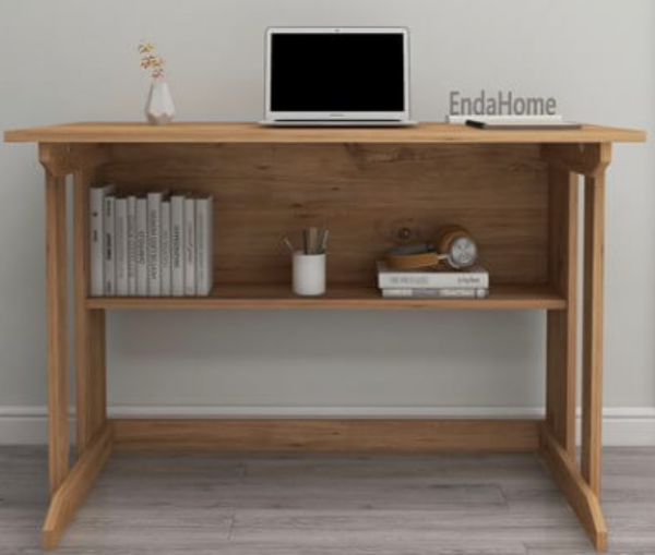 Enda Home Pillar Raflı Çam Çalışma Masası (Çam)