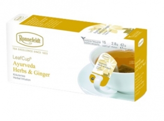 Ronnefeldt Leafcup Herbs&Ginger Bardak Poşet Çay 15 Adet