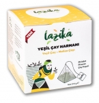 Lazika Yeşil Çay Harmanı Yeşil Çay ve Melisa Bardak Poşet 25 Adet resim