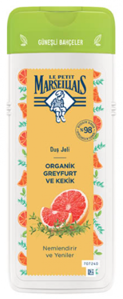 Le Petit Marseillais Organik Greyfurt ve Kekik 400 ml Duş Jeli
