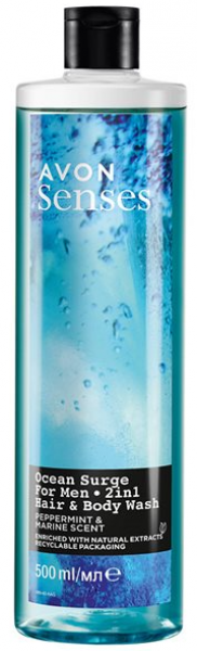 Avon Senses Ocean Surge 2'si 1 Arada 500 ml Şampuan
