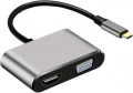 Techmaster Type-C 4in1 4K HDMI VGA USB 3.0 Type-C resim