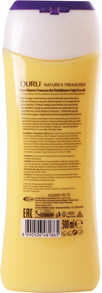 Duru Nature's Treasures Bal Özlü ve Badem Yağlı 500 ml Duş Jeli