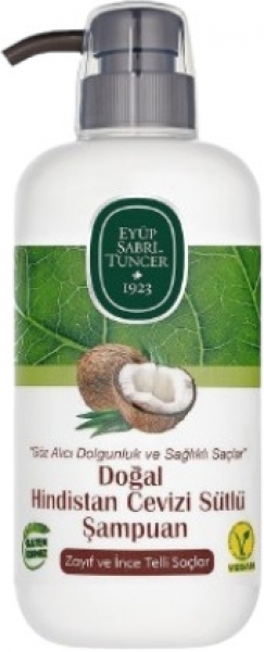 Eyüp Sabri Tuncer Doğal Hindistan Cevizi Sütlü 600 ml Şampuan