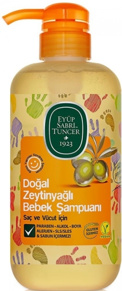 Eyüp Sabri Tuncer Doğal Zeytinyağlı Bebek 600 ml Şampuan