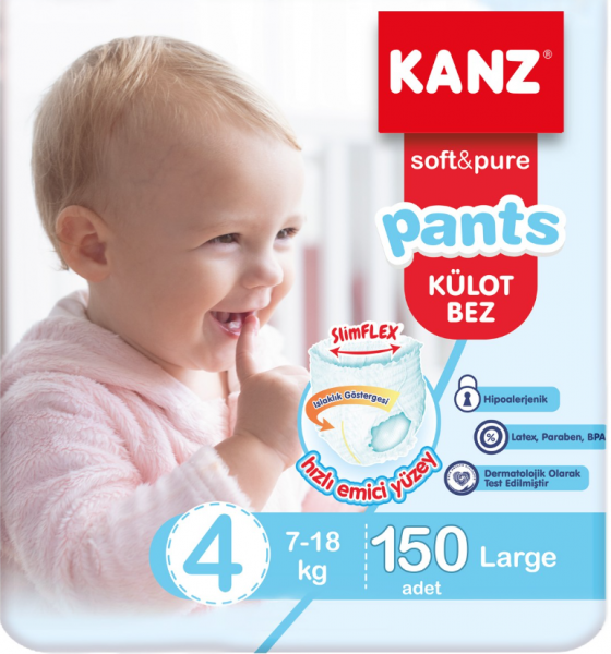 Kanz Soft&Pure Külot 4 Beden Bebek Bezi