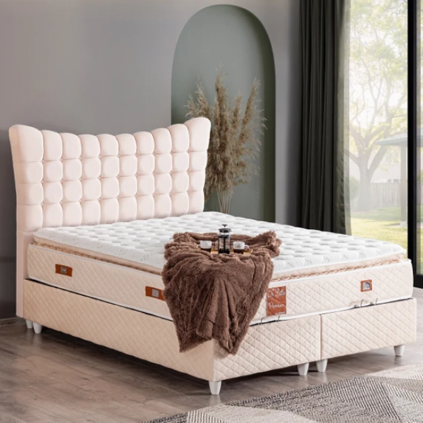 Cesur Gondol Premium Pedli 180x200 Baza+Başlık+Yatak Seti