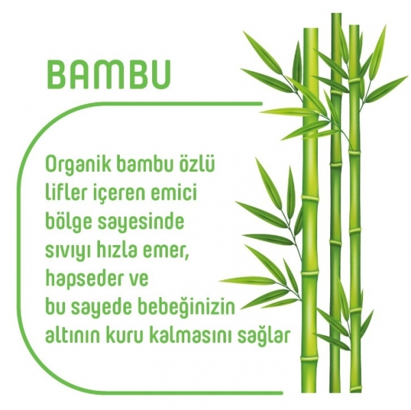 Pure Baby Organik Bambulu Külot 5 Beden 40 Adet Bebek Bezi