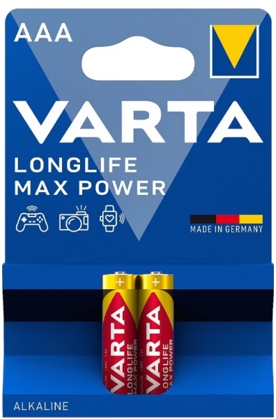 Varta Longlife Max Power AAA 2'li İnce Kalem Pil