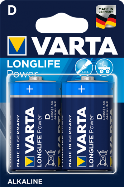 Varta Longlife Power D 2'li Büyük Boy Pil