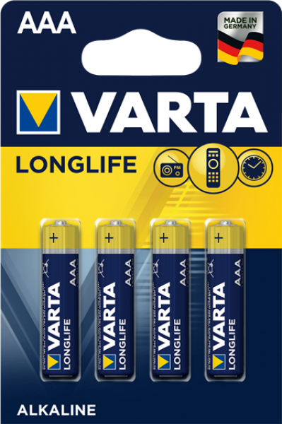 Varta Longlife AAA 4'lü İnce Kalem Pil