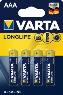 Varta Longlife AAA 4'lü İnce Kalem Pil
